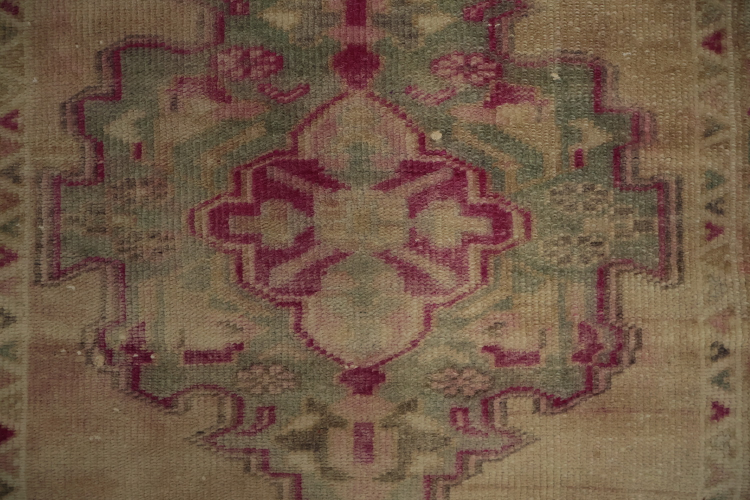 Vegetable Dye Distressed Oushak Oriental Runner Rug 3x11
