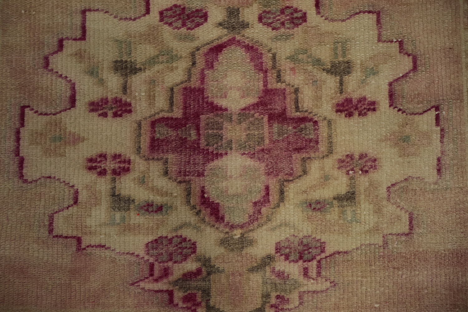 Vegetable Dye Distressed Oushak Oriental Runner Rug 3x11