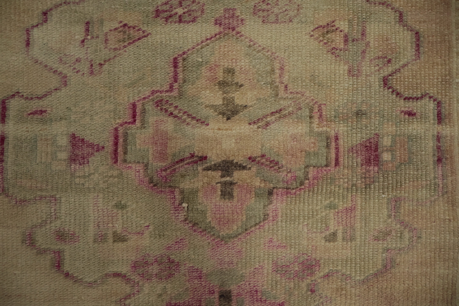 Vegetable Dye Distressed Oushak Oriental Runner Rug 3x11
