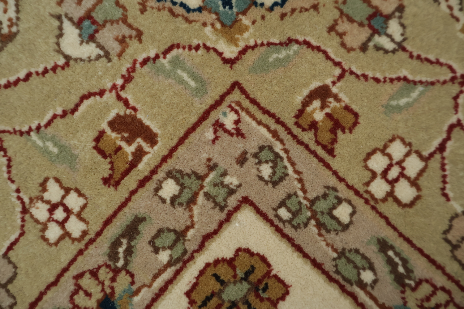 100% Vegetable Dye Floral Kashan Oriental Area Rug 4x6