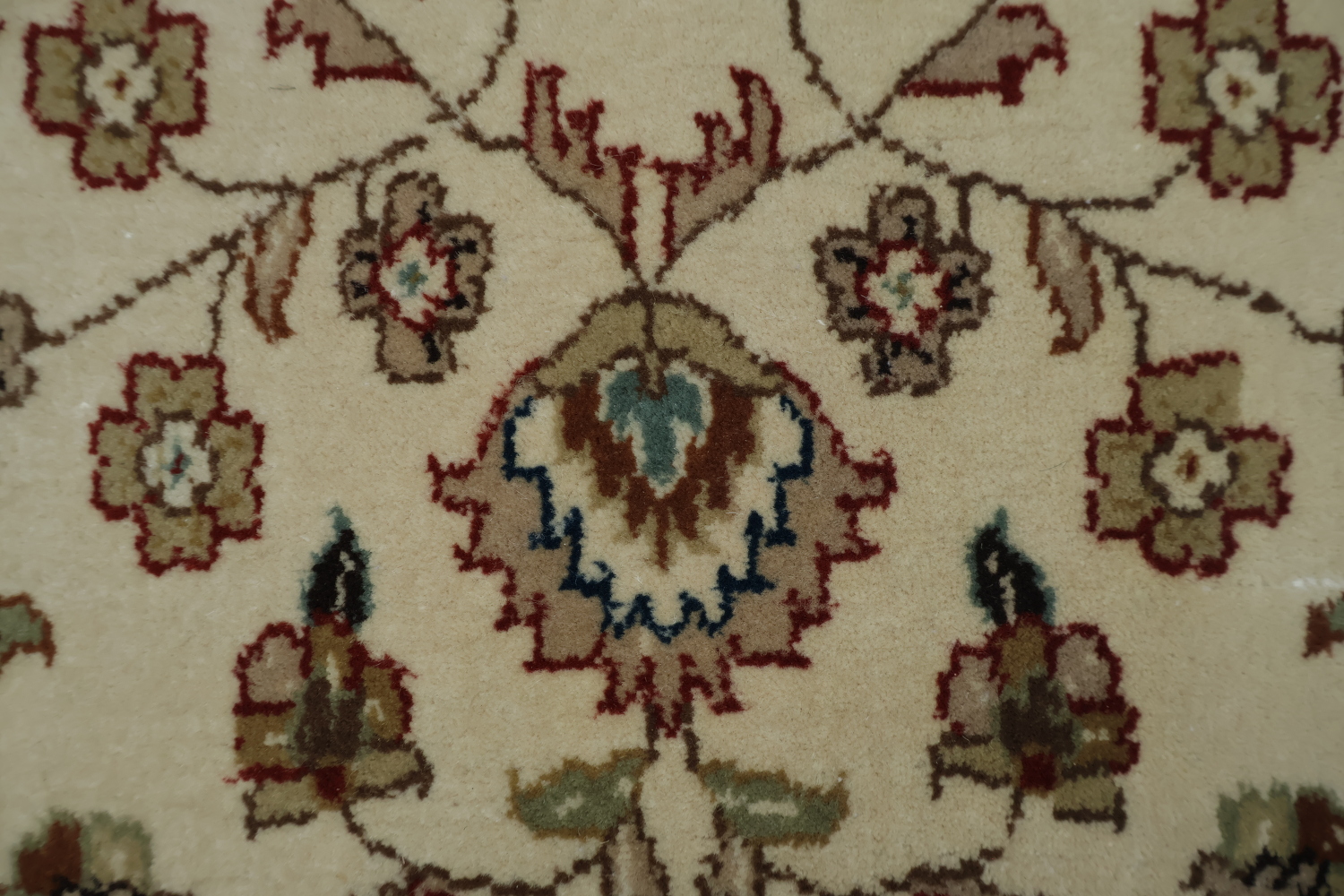 100% Vegetable Dye Floral Kashan Oriental Area Rug 4x6