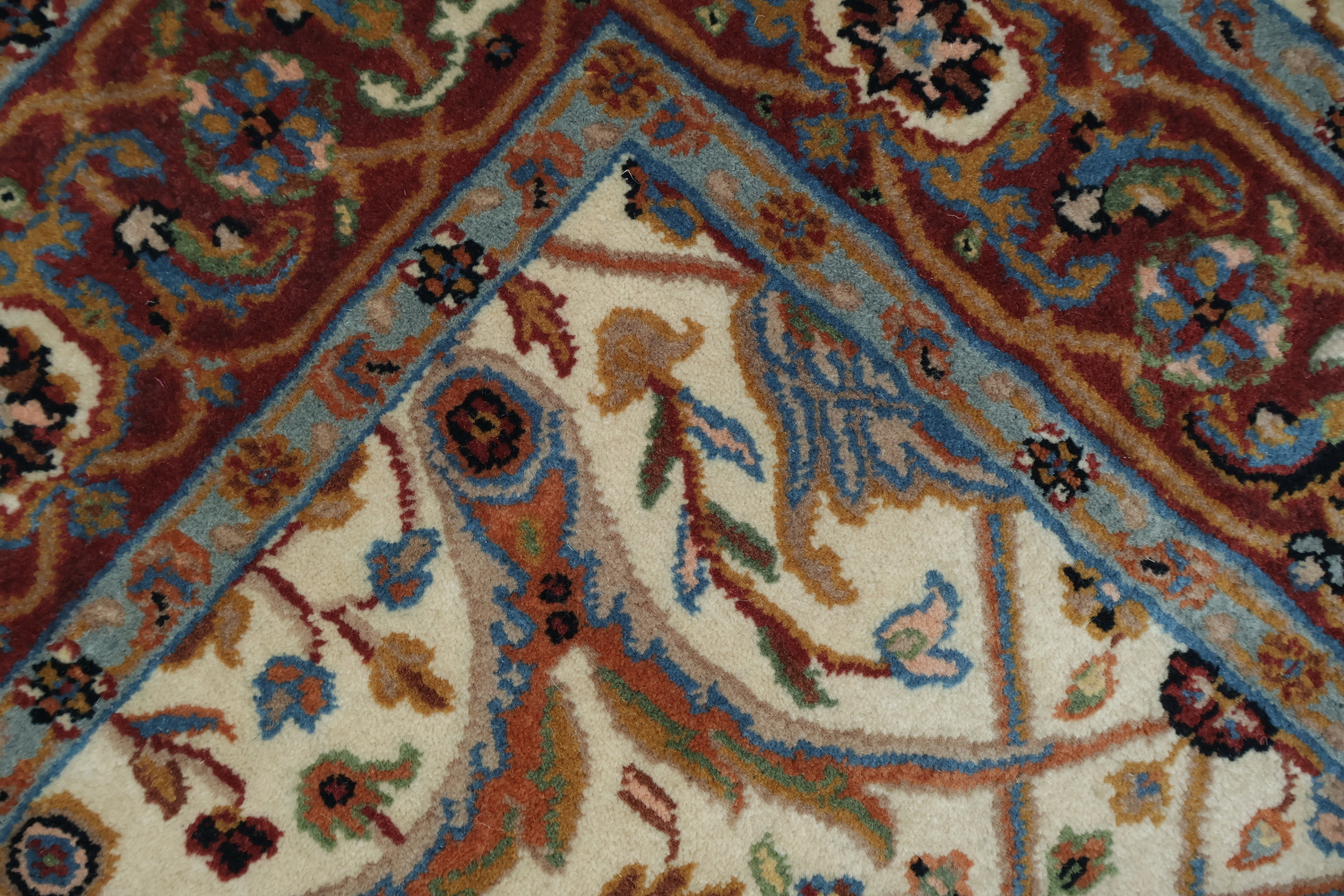 100% Vegetable Dye Floral Kashan Oriental Area Rug 4x6