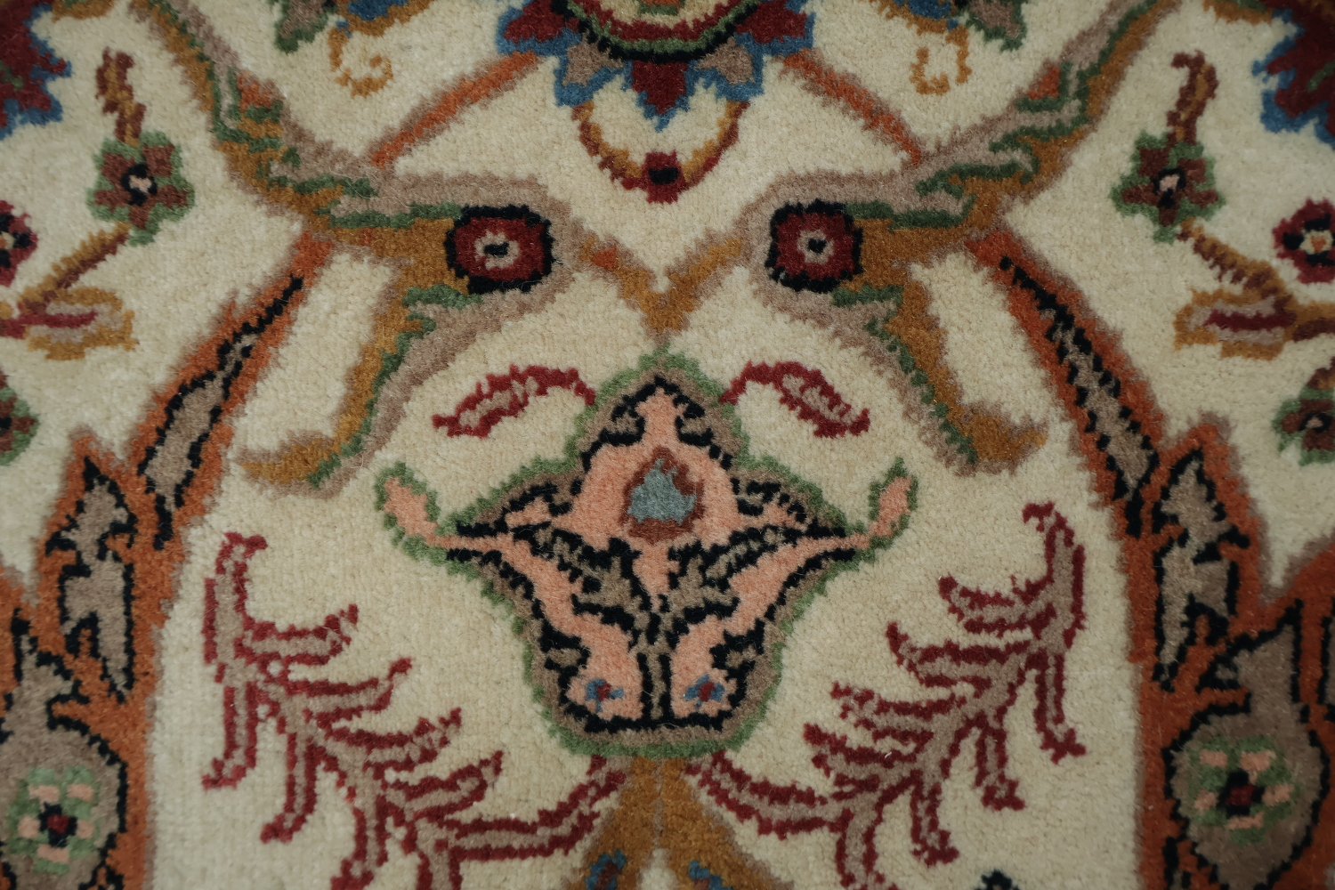 100% Vegetable Dye Floral Kashan Oriental Area Rug 4x6