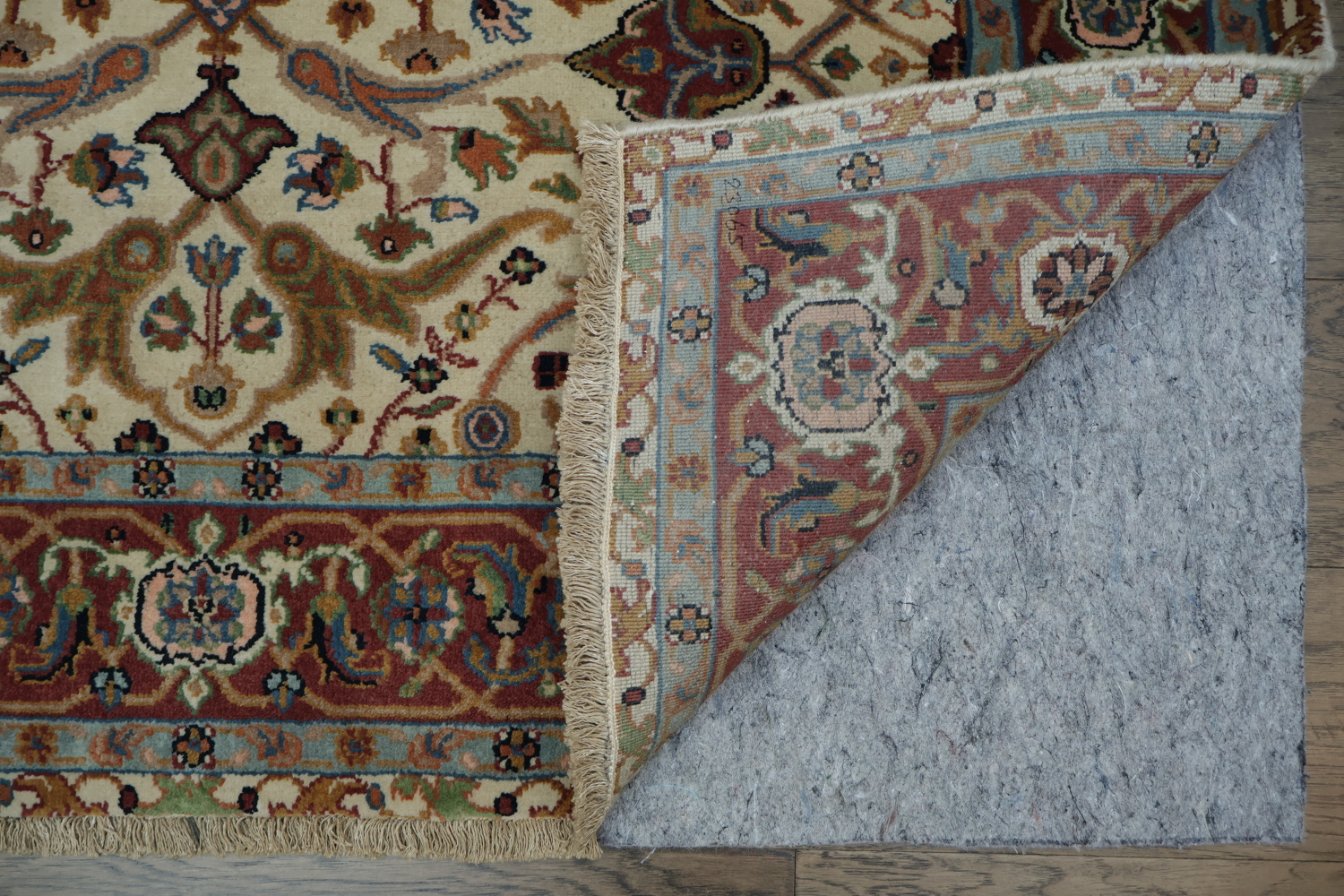 100% Vegetable Dye Floral Kashan Oriental Area Rug 4x6