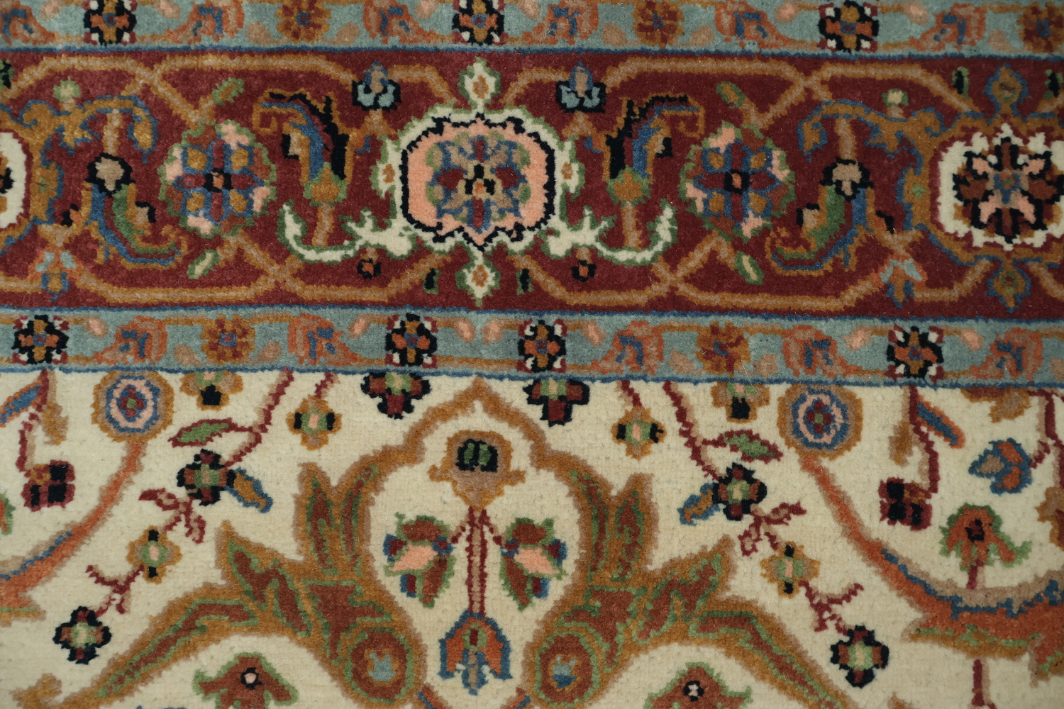 100% Vegetable Dye Floral Kashan Oriental Area Rug 4x6
