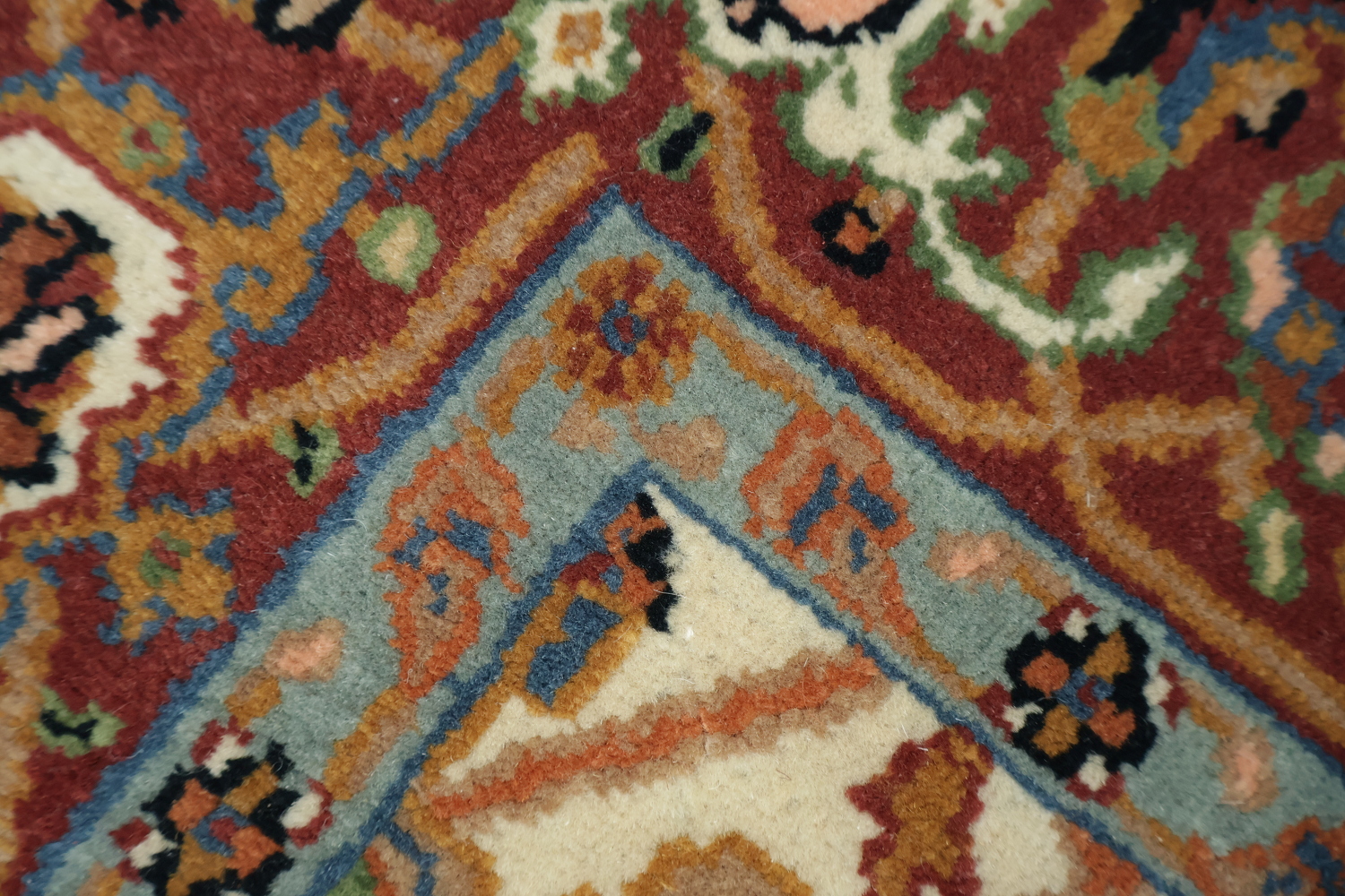 100% Vegetable Dye Floral Kashan Oriental Area Rug 4x6