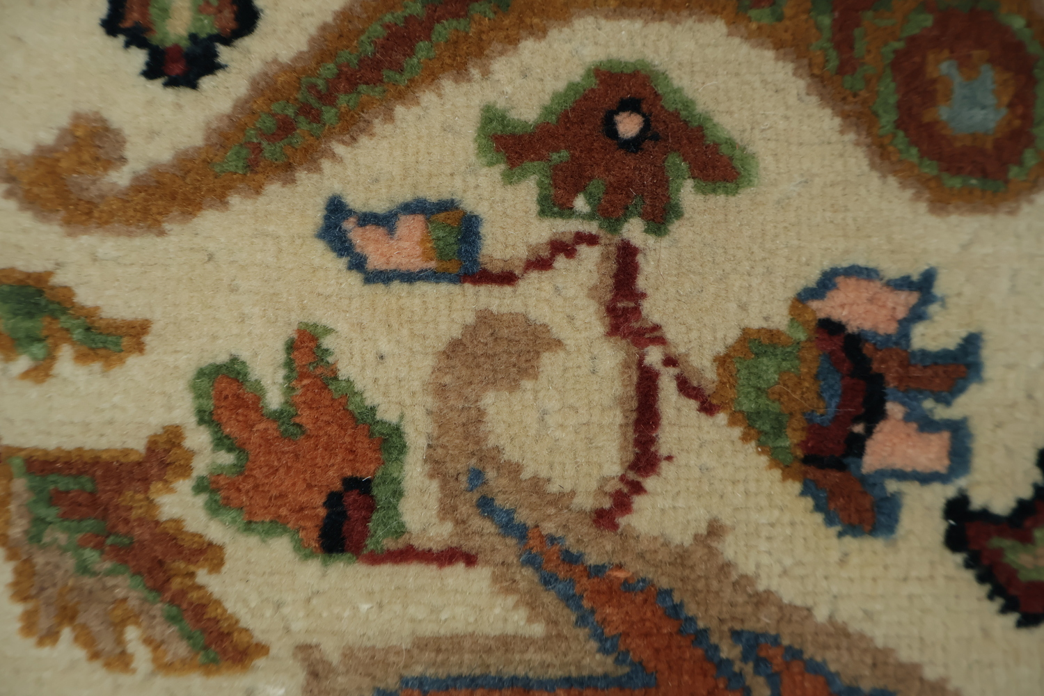 100% Vegetable Dye Floral Kashan Oriental Area Rug 4x6