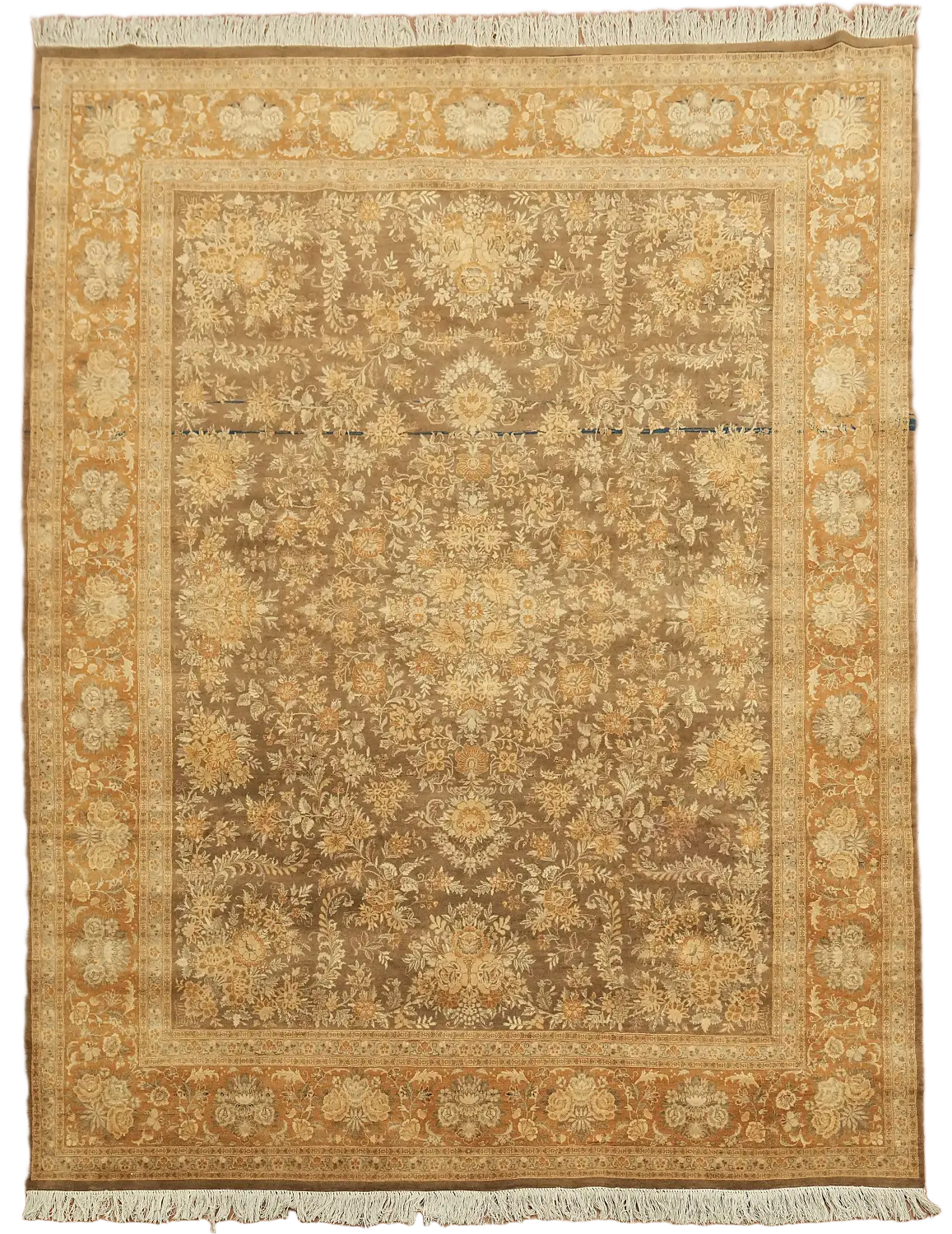 100% Vegetable Dye Floral Kashan Persian Wool Area Rug 8x10