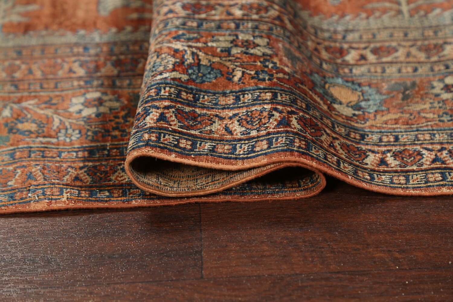 Pre-1900 Antique Silk Tabriz Haj Jalili Persian Area Rug 5x6