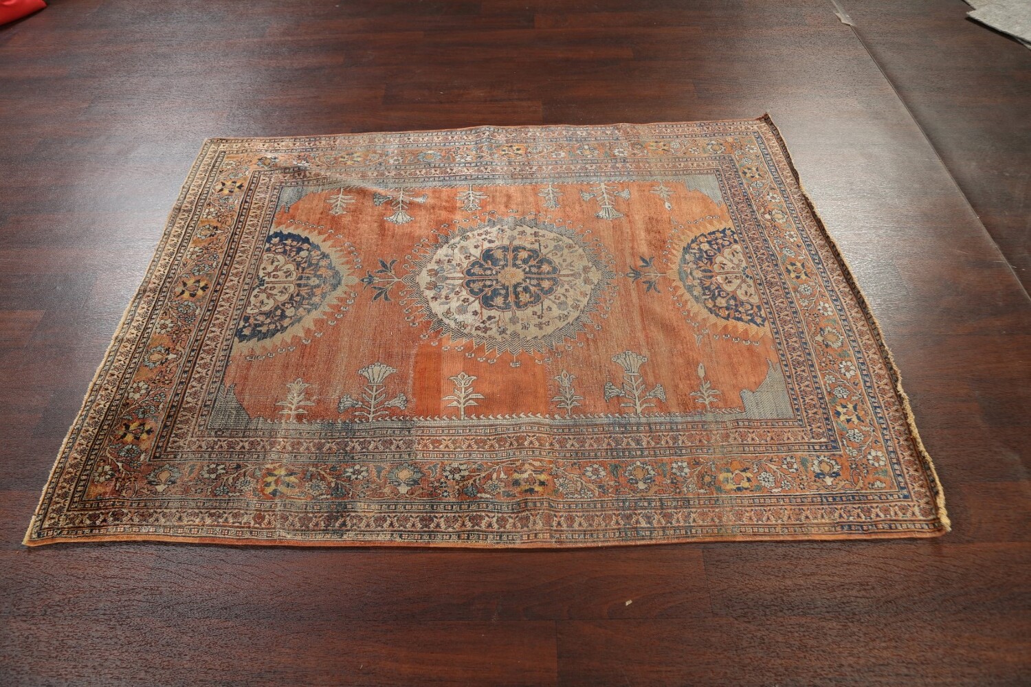 Pre-1900 Antique Silk Tabriz Haj Jalili Persian Area Rug 5x6