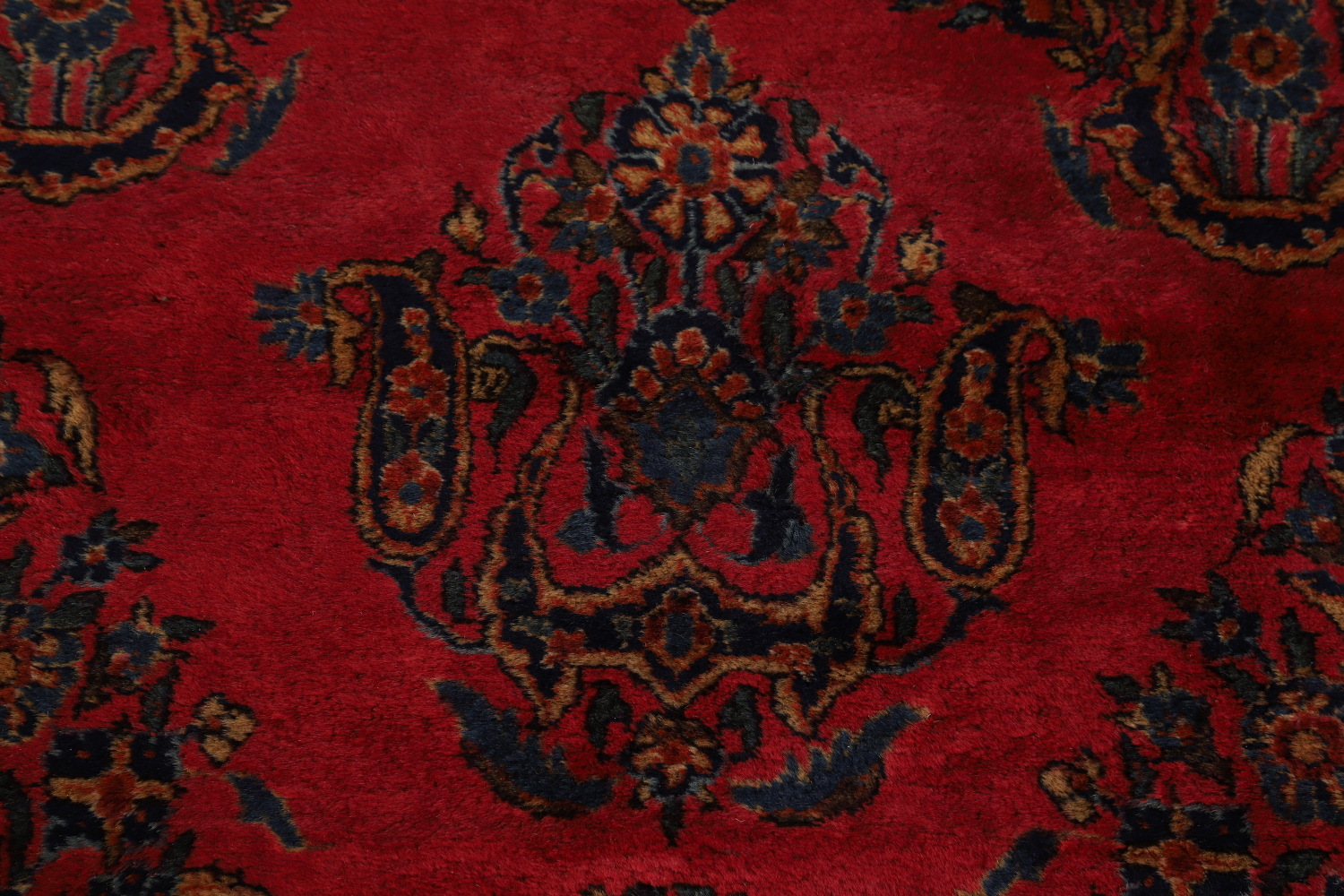 Antique Vegetable Dye Kashan Persian Large Rug 12x20
