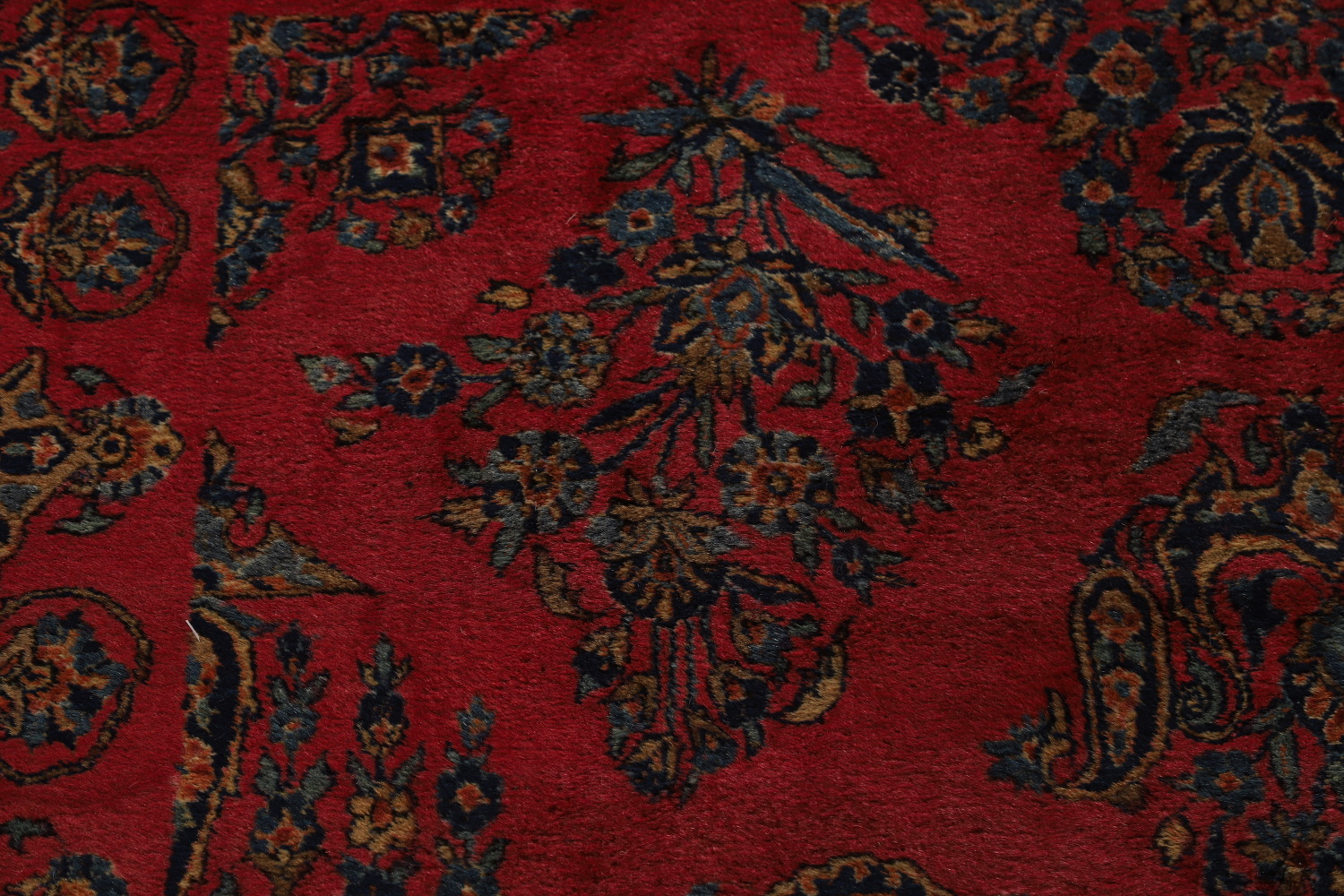 Antique Vegetable Dye Kashan Persian Large Rug 12x20