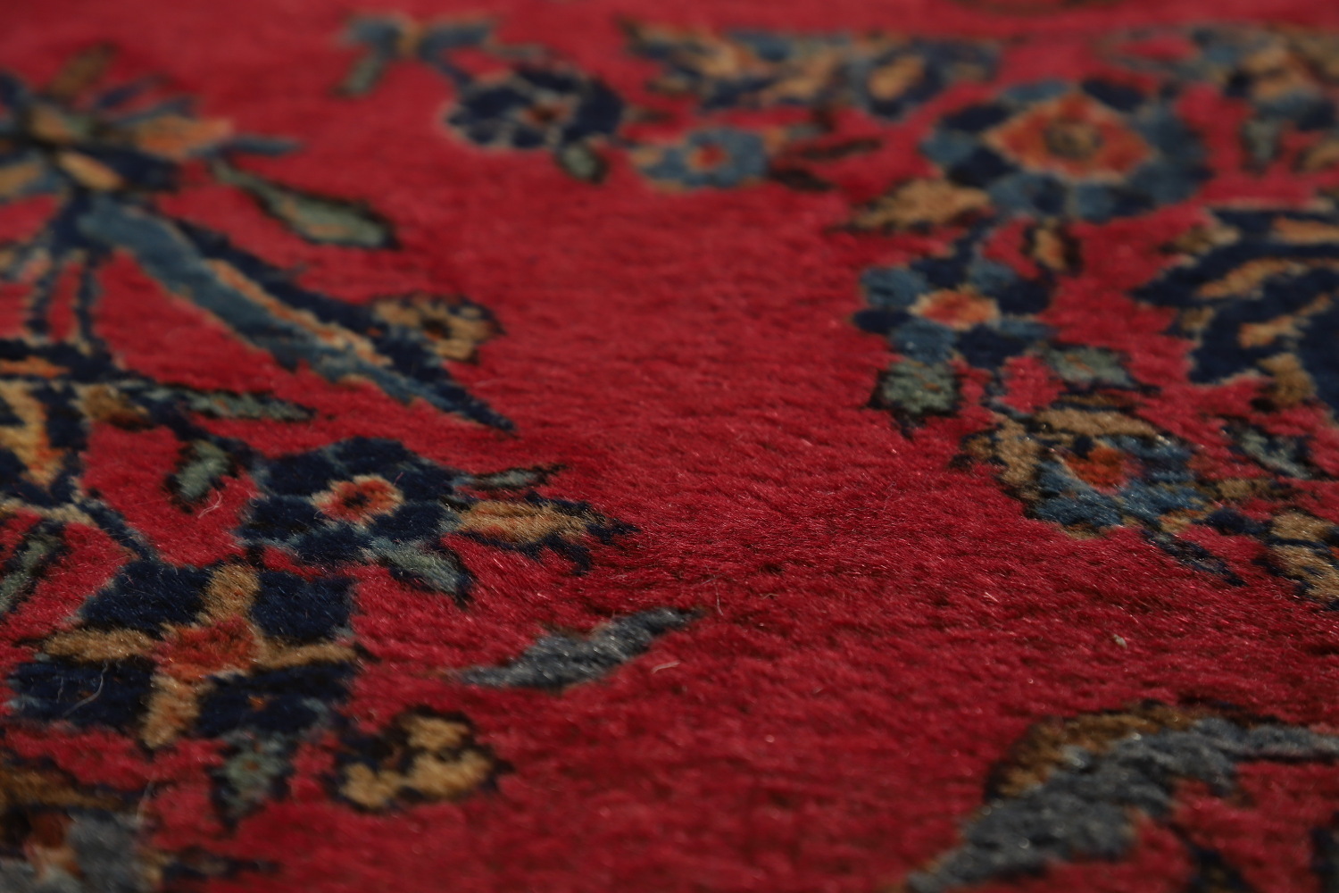 Antique Vegetable Dye Kashan Persian Large Rug 12x20