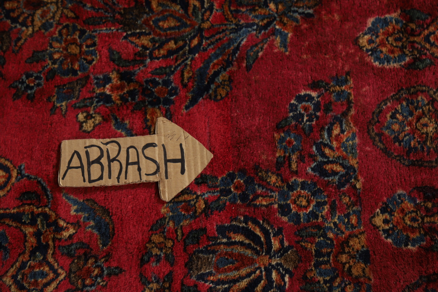 Antique Vegetable Dye Kashan Persian Large Rug 12x20