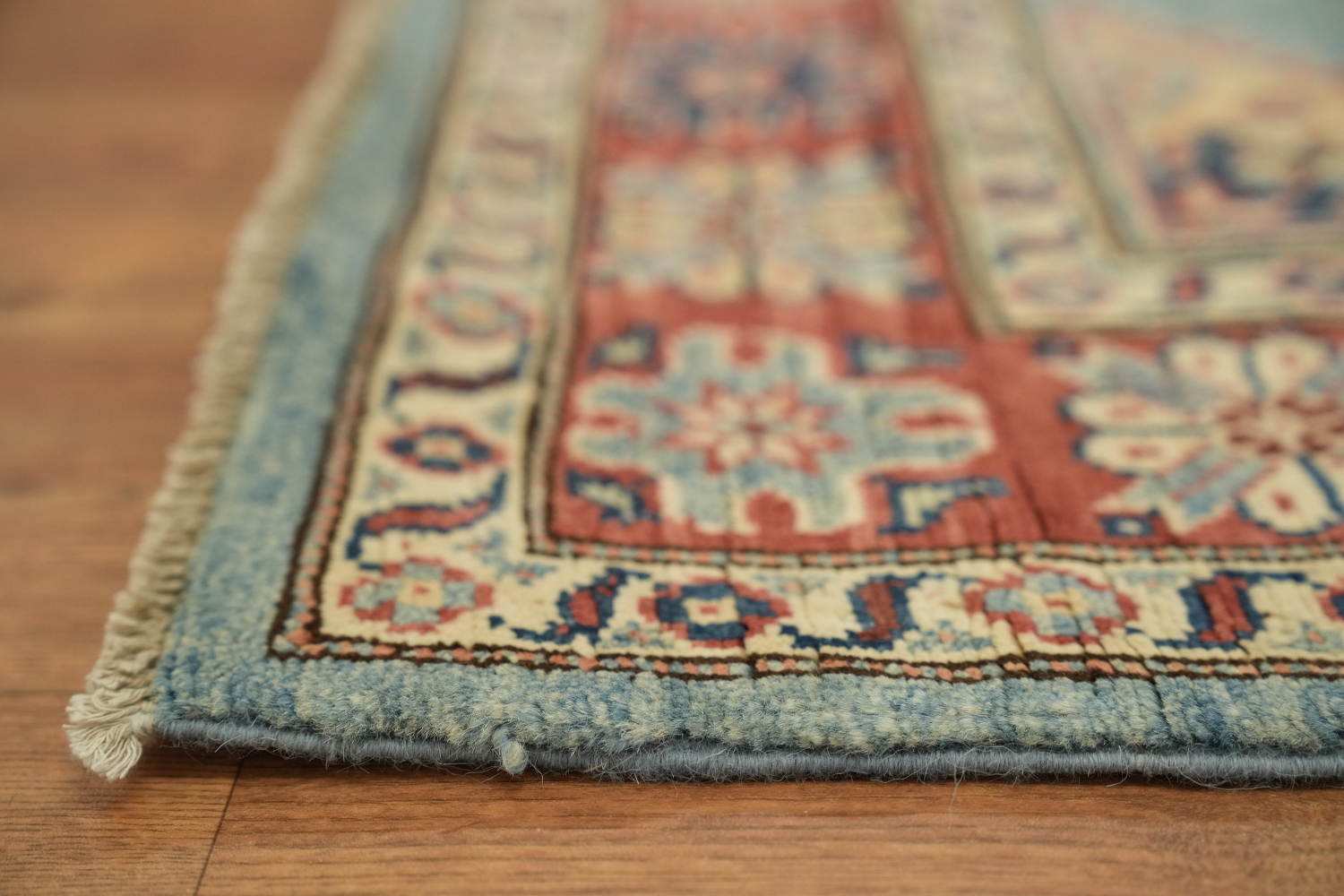 100% Vegetable Dye Super Kazak Oriental Area Rug 4x6