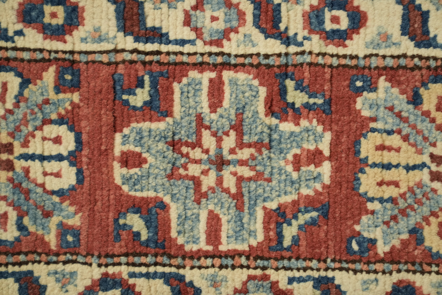 100% Vegetable Dye Super Kazak Oriental Area Rug 4x6