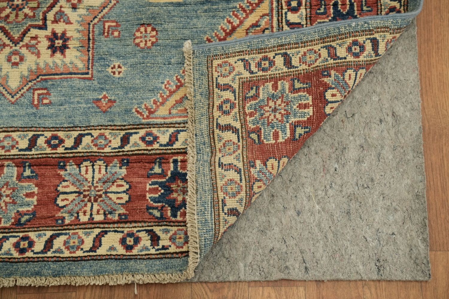 100% Vegetable Dye Super Kazak Oriental Area Rug 4x6