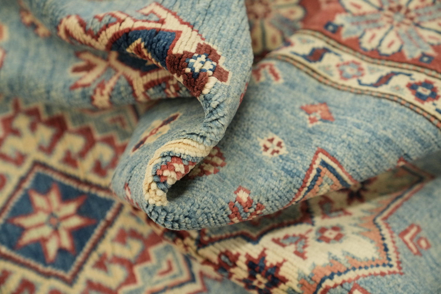 100% Vegetable Dye Super Kazak Oriental Area Rug 4x6