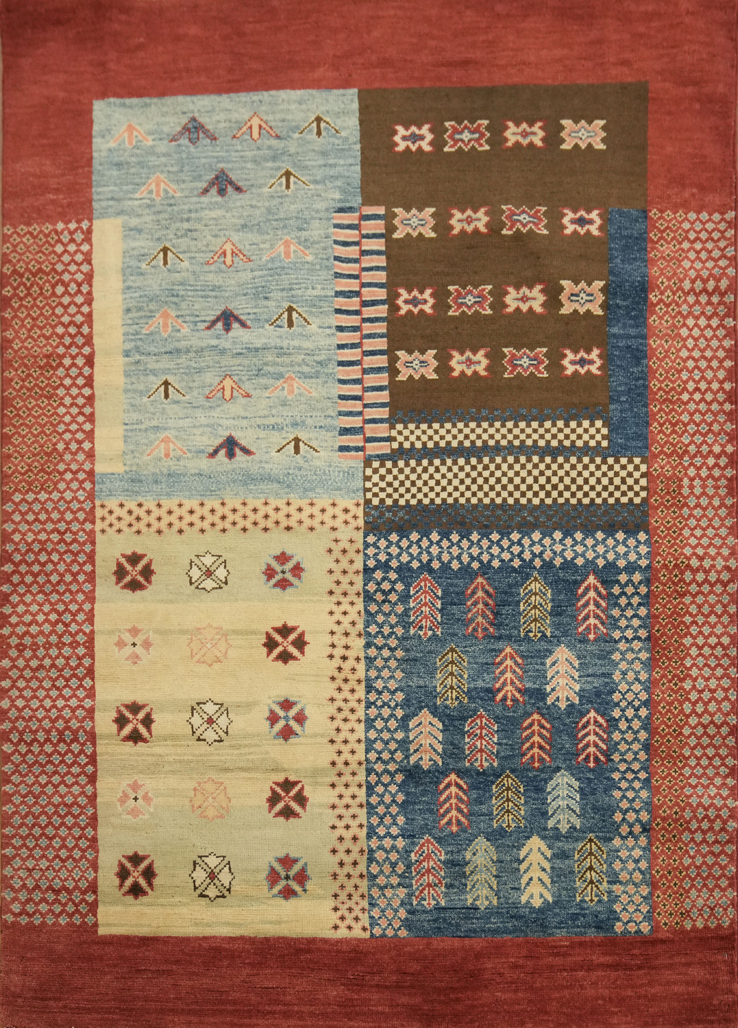 100% Vegetable Dye Super Kazak Oriental Area Rug 4x5