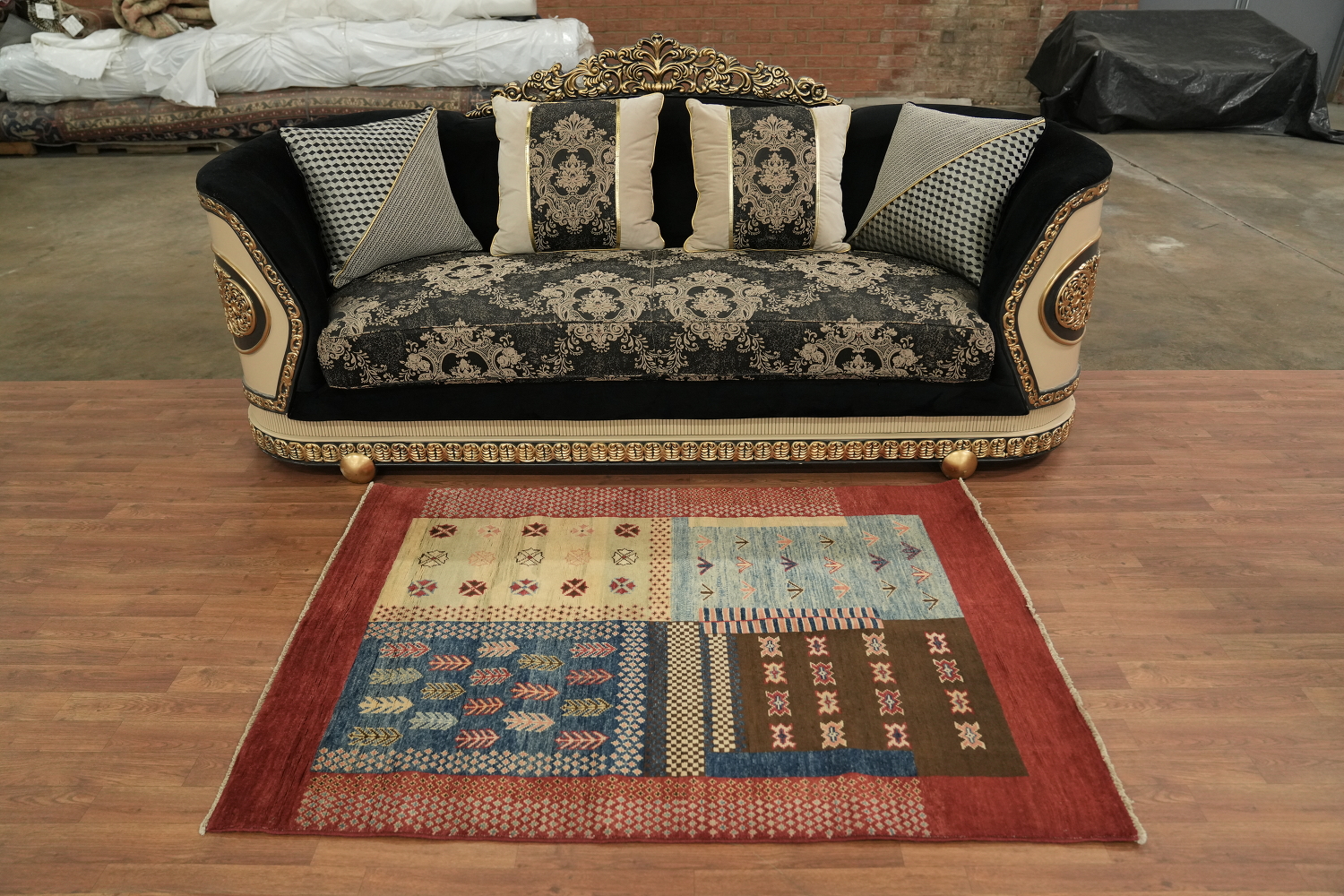 100% Vegetable Dye Super Kazak Oriental Area Rug 4x5