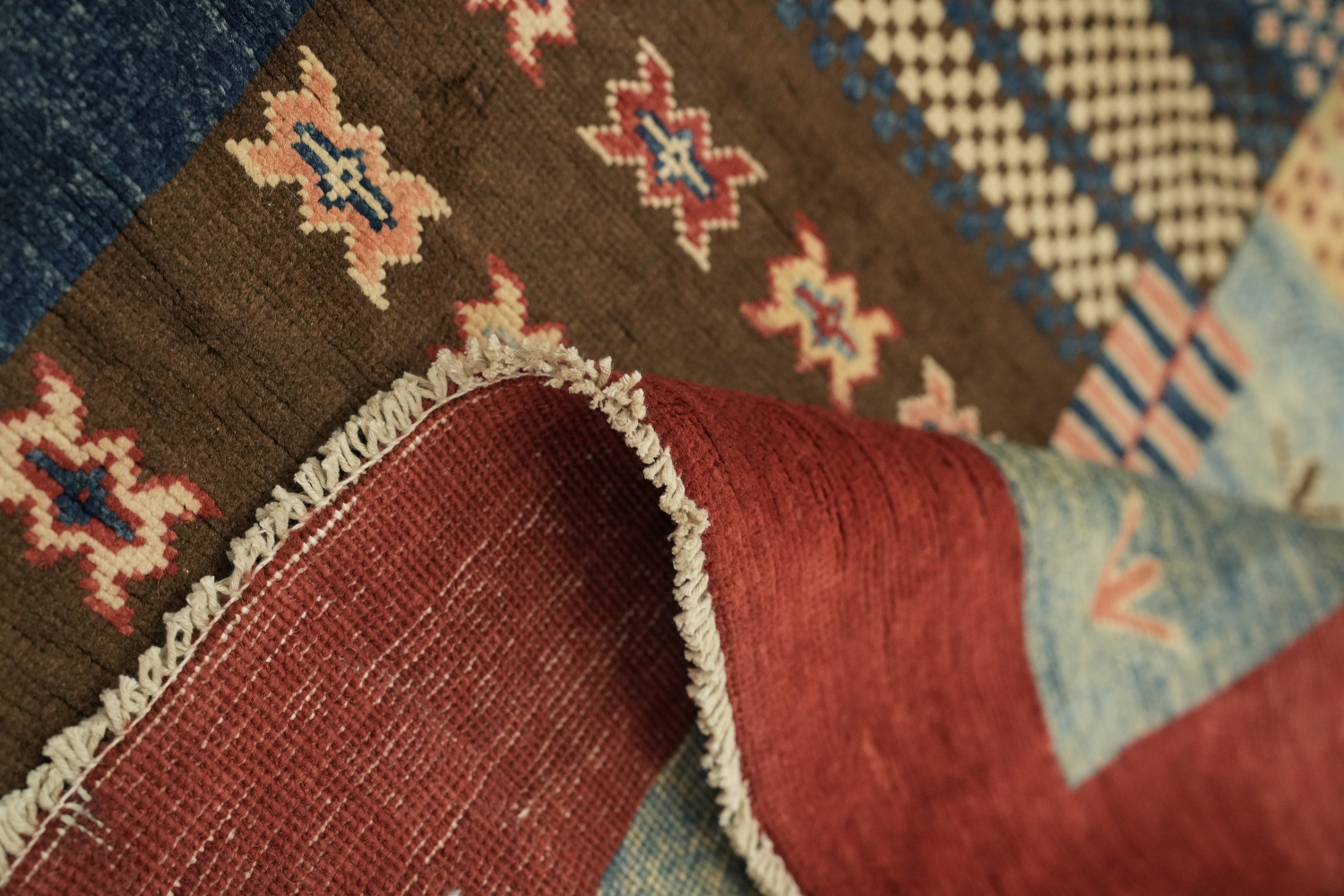 100% Vegetable Dye Super Kazak Oriental Area Rug 4x5
