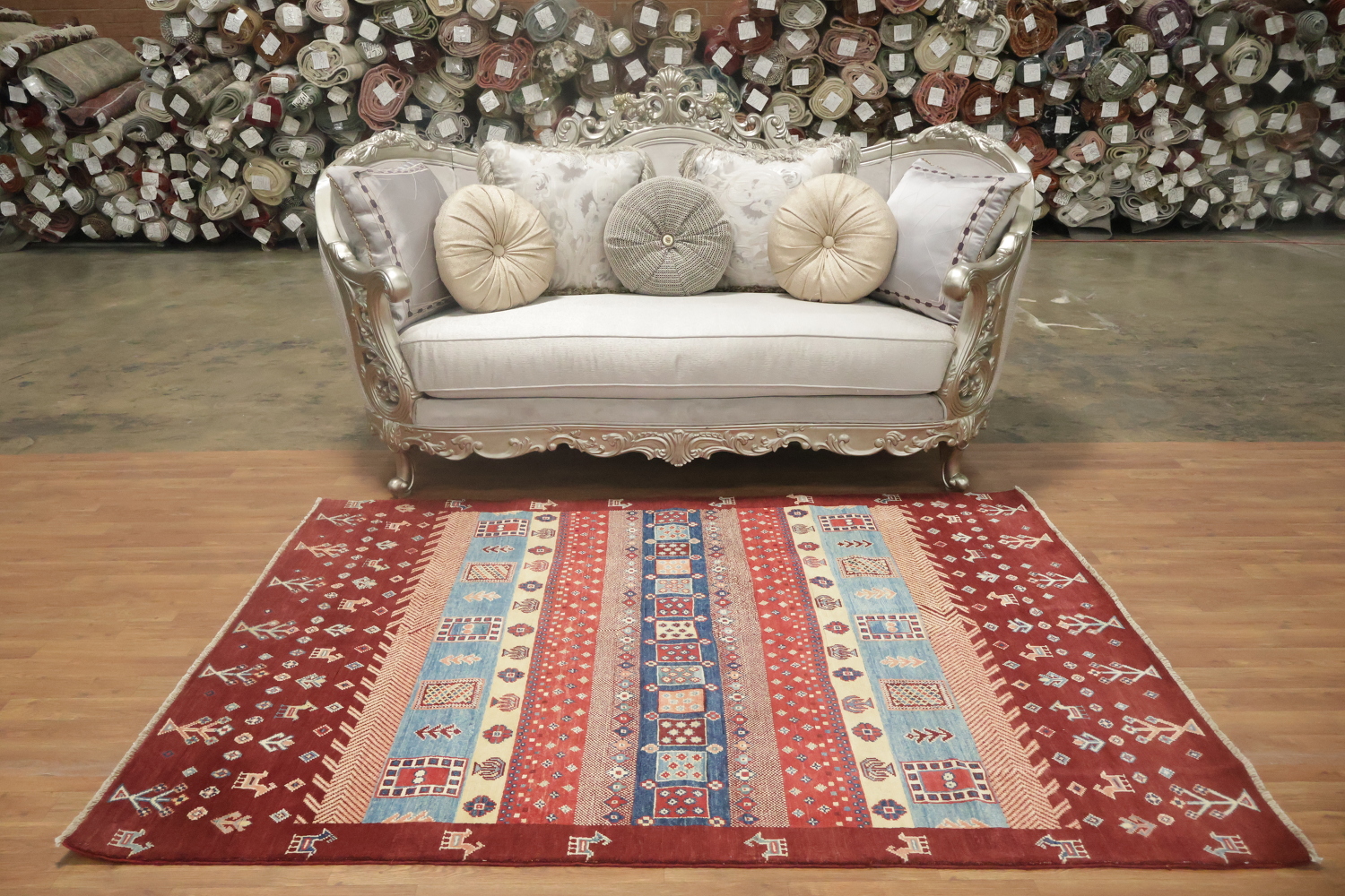 100% Vegetable Dye Super Kazak Oriental Area Rug 5x7