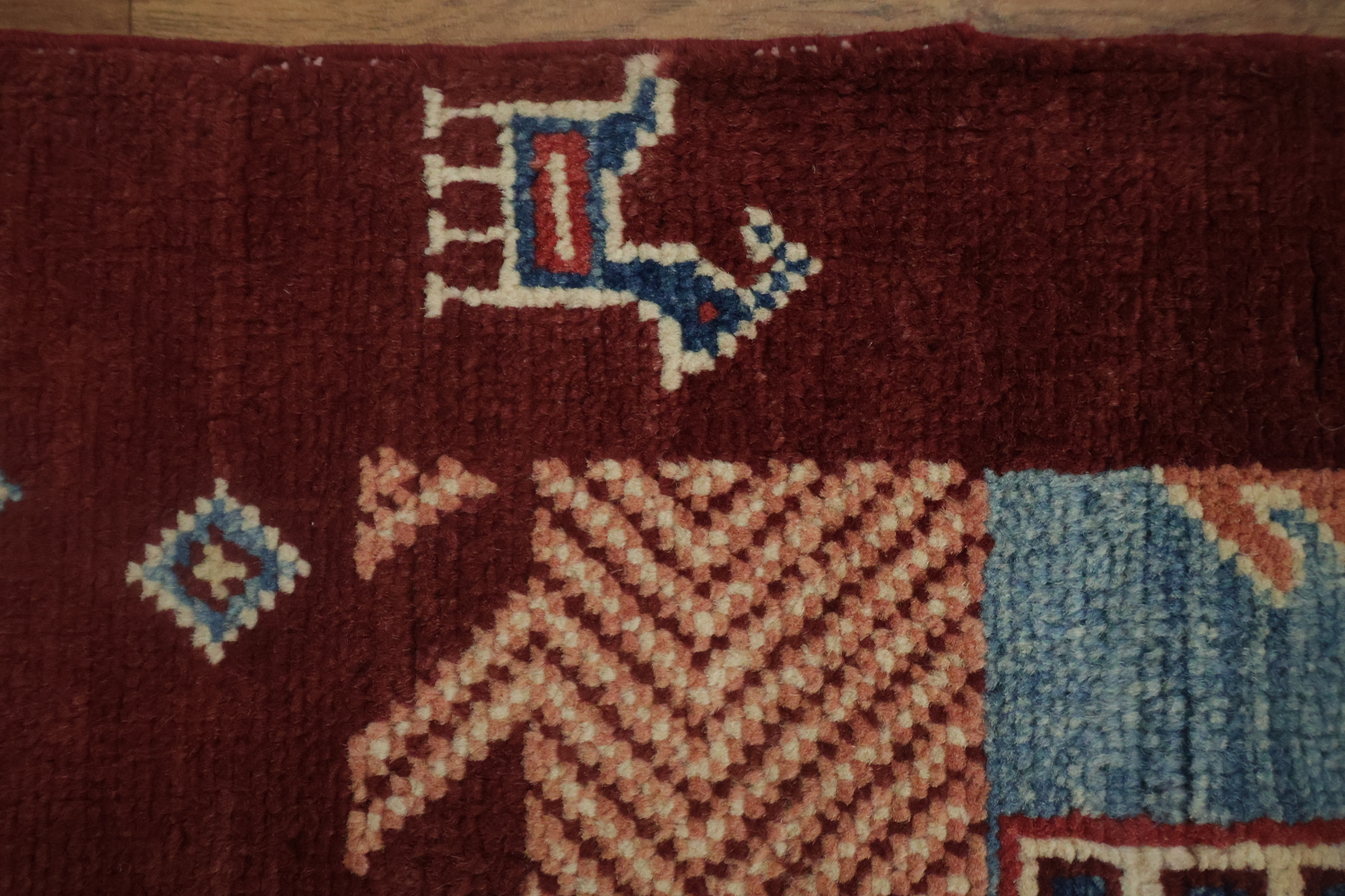 100% Vegetable Dye Super Kazak Oriental Area Rug 5x7