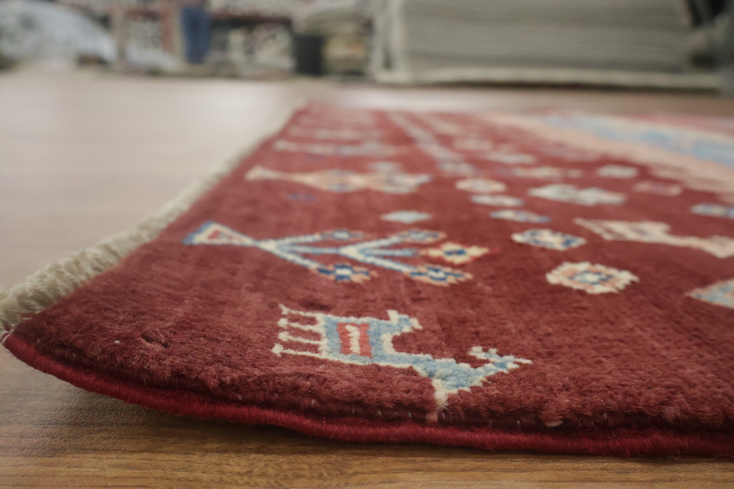 100% Vegetable Dye Super Kazak Oriental Area Rug 5x7