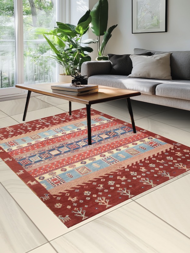 100% Vegetable Dye Super Kazak Oriental Area Rug 5x7