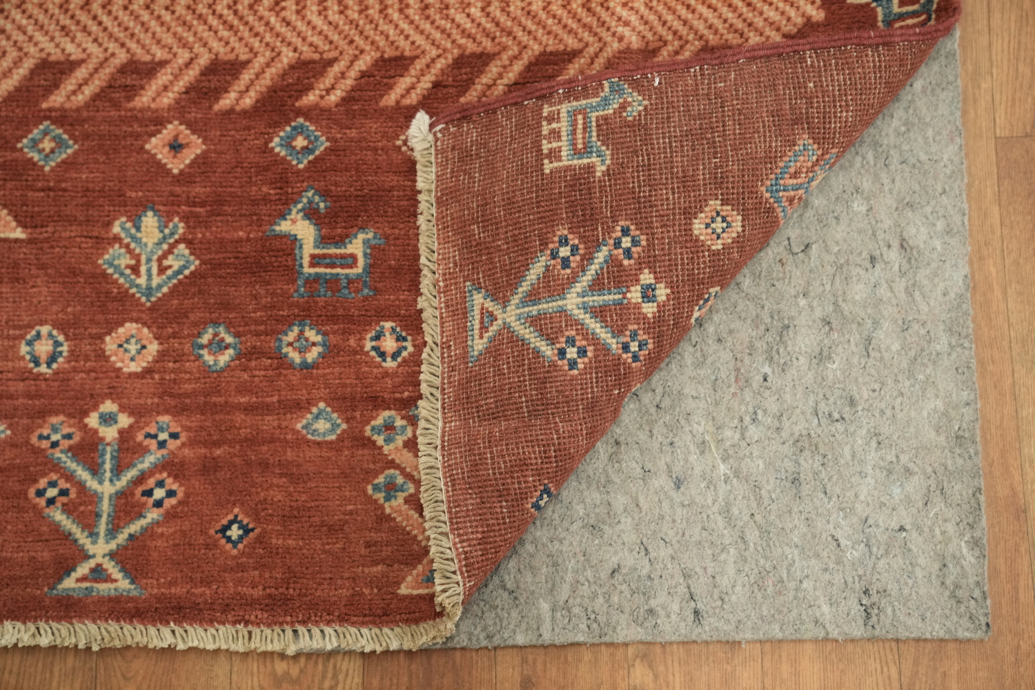 100% Vegetable Dye Super Kazak Oriental Area Rug 5x7