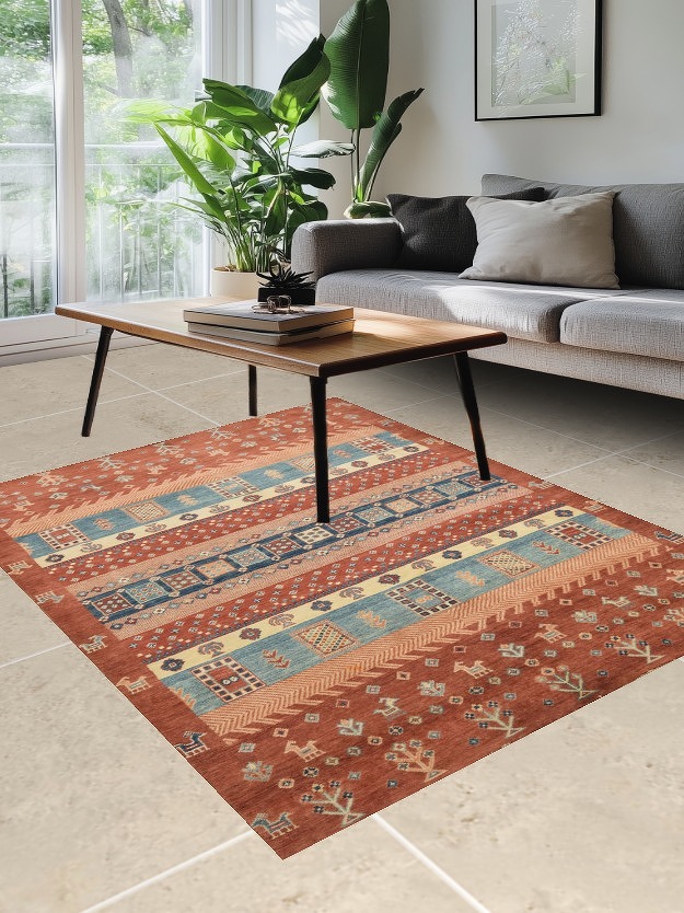 100% Vegetable Dye Super Kazak Oriental Area Rug 5x7