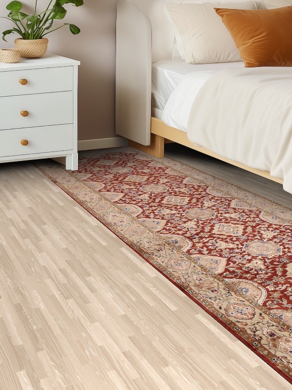 100% Vegetable Dye Floral Fine Agra Oriental Runner Rug 3x10