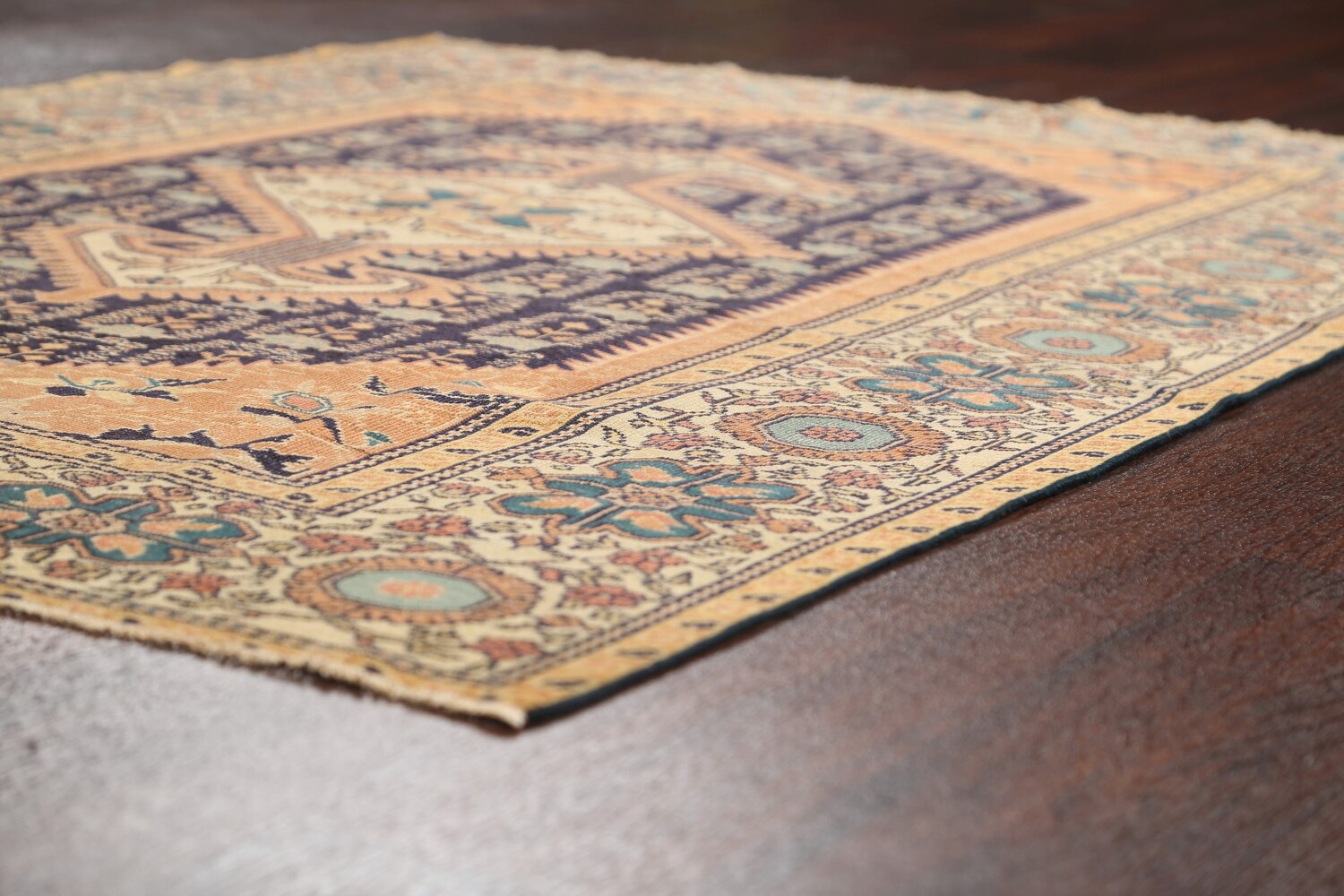 Antique 100% Vegetable Dye Sultanabad Persian Area Rug 4x5