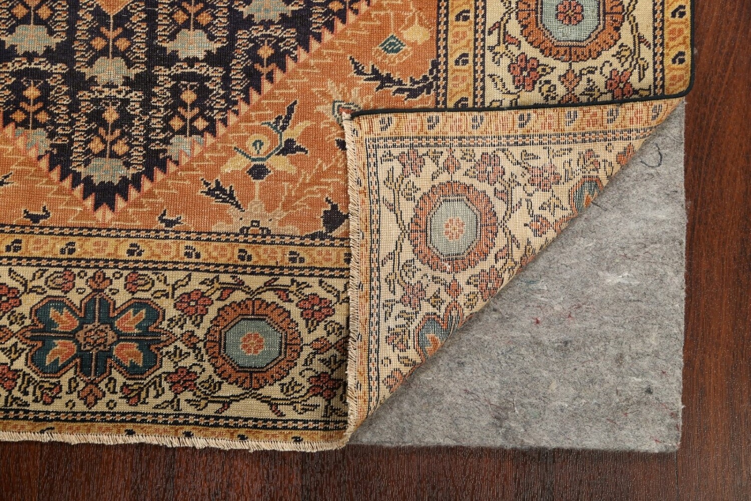 Antique 100% Vegetable Dye Sultanabad Persian Area Rug 4x5