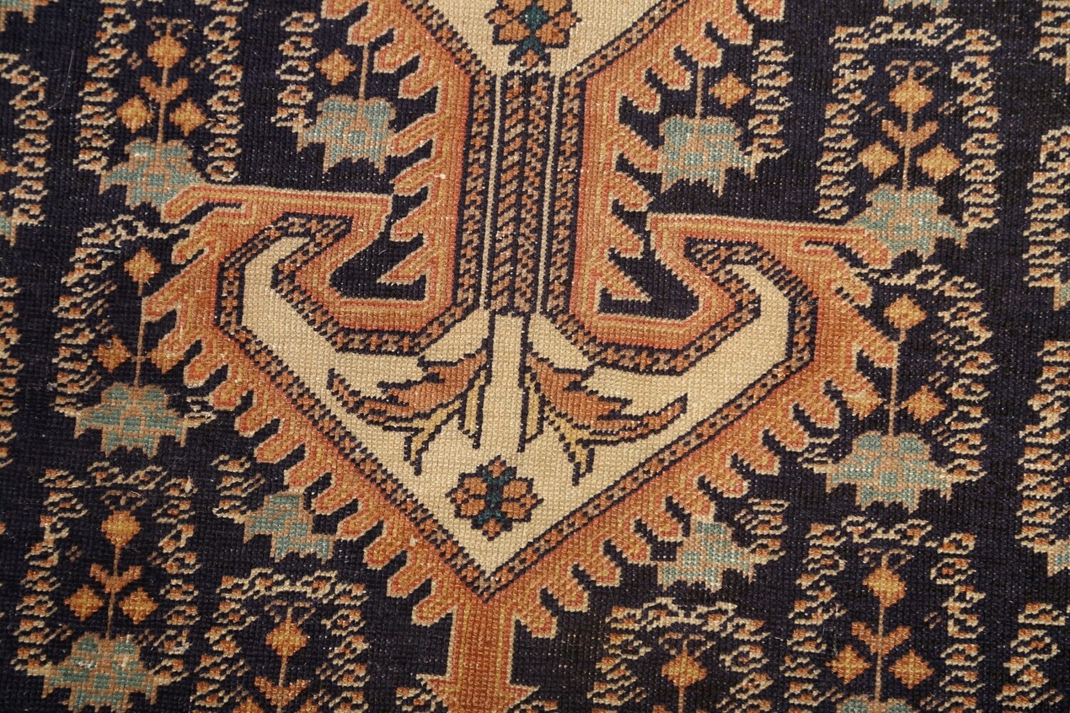 Antique 100% Vegetable Dye Sultanabad Persian Area Rug 4x5