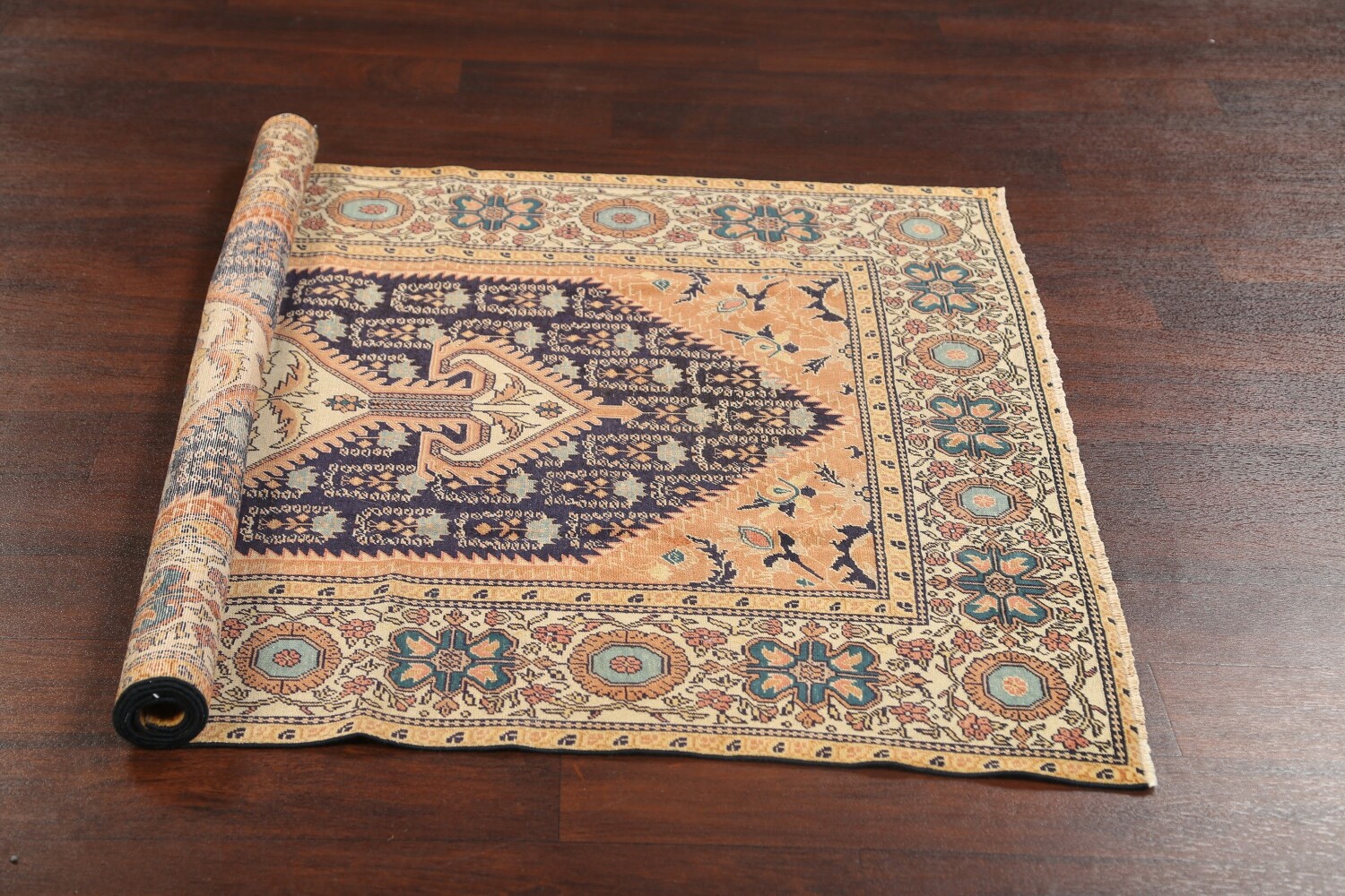 Antique 100% Vegetable Dye Sultanabad Persian Area Rug 4x5