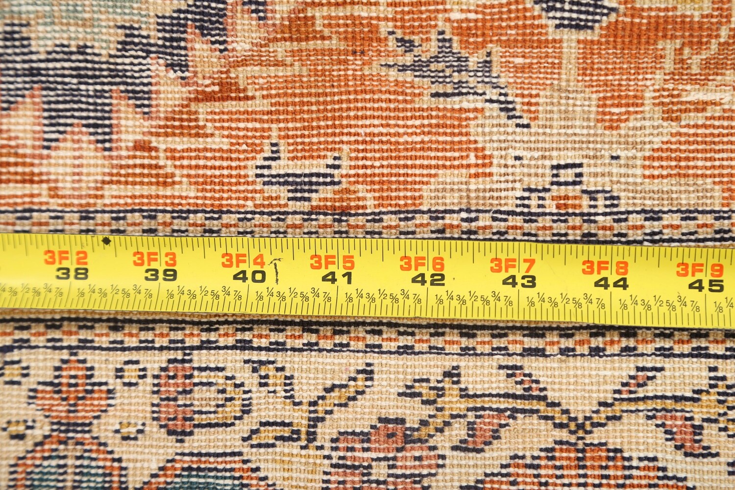 Antique 100% Vegetable Dye Sultanabad Persian Area Rug 4x5