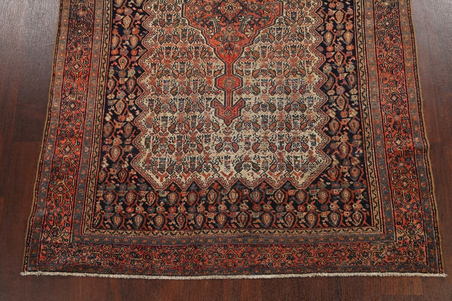 Pre-1900 Antique Vegetable Dye Senneh Persian Area Rug 4x6