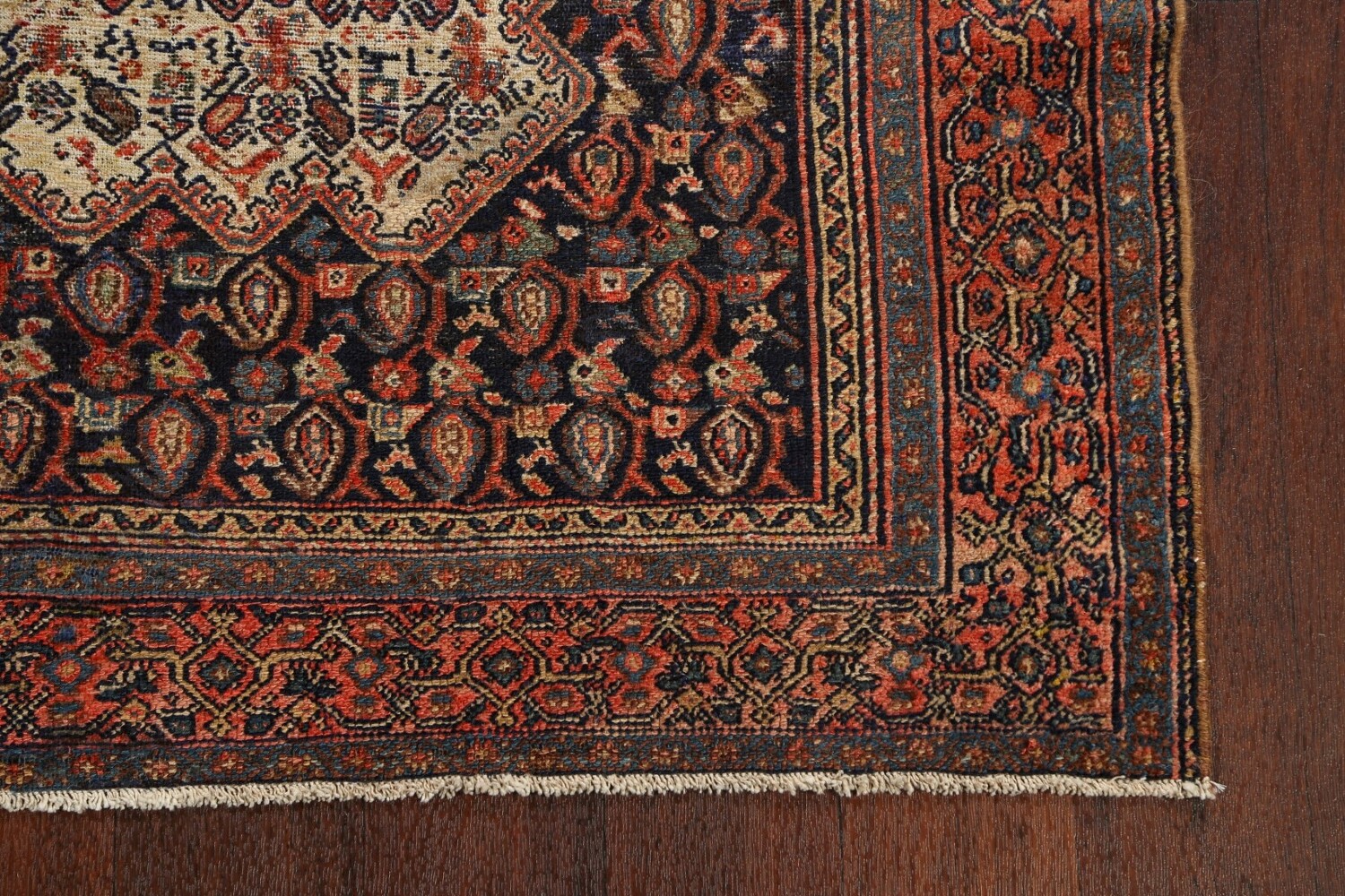 Pre-1900 Antique Vegetable Dye Senneh Persian Area Rug 4x6