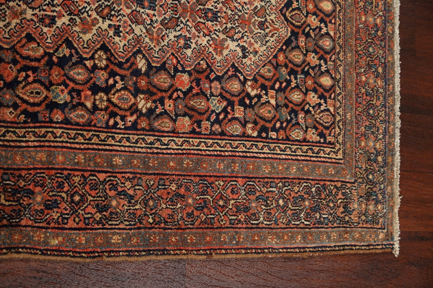 Pre-1900 Antique Vegetable Dye Senneh Persian Area Rug 4x6
