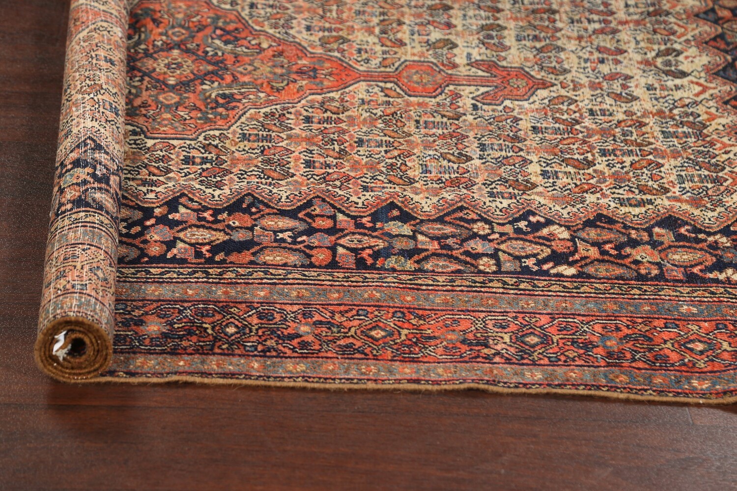 Pre-1900 Antique Vegetable Dye Senneh Persian Area Rug 4x6
