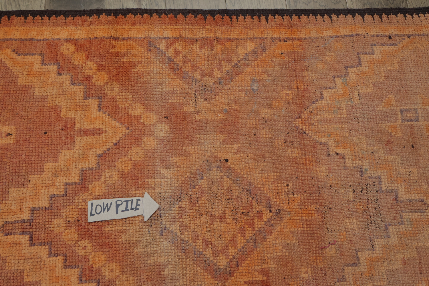 Antique 100% Vegetable Dye Moroccan Oriental Area Rug 4x5
