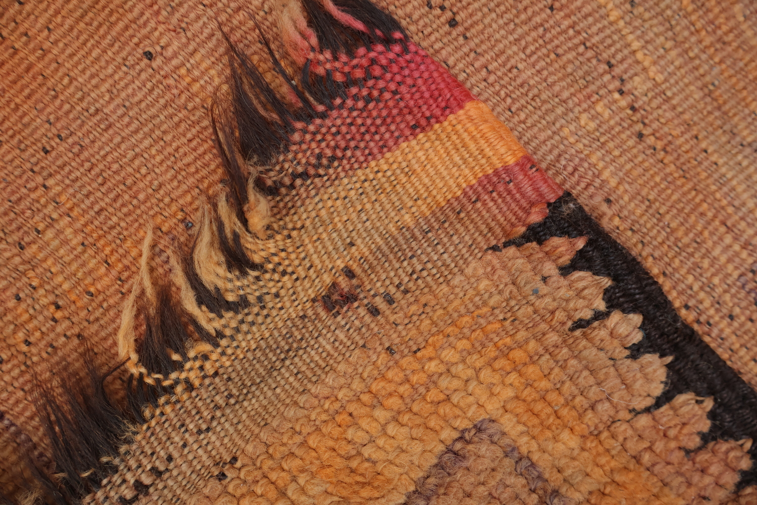 Antique 100% Vegetable Dye Moroccan Oriental Area Rug 4x5