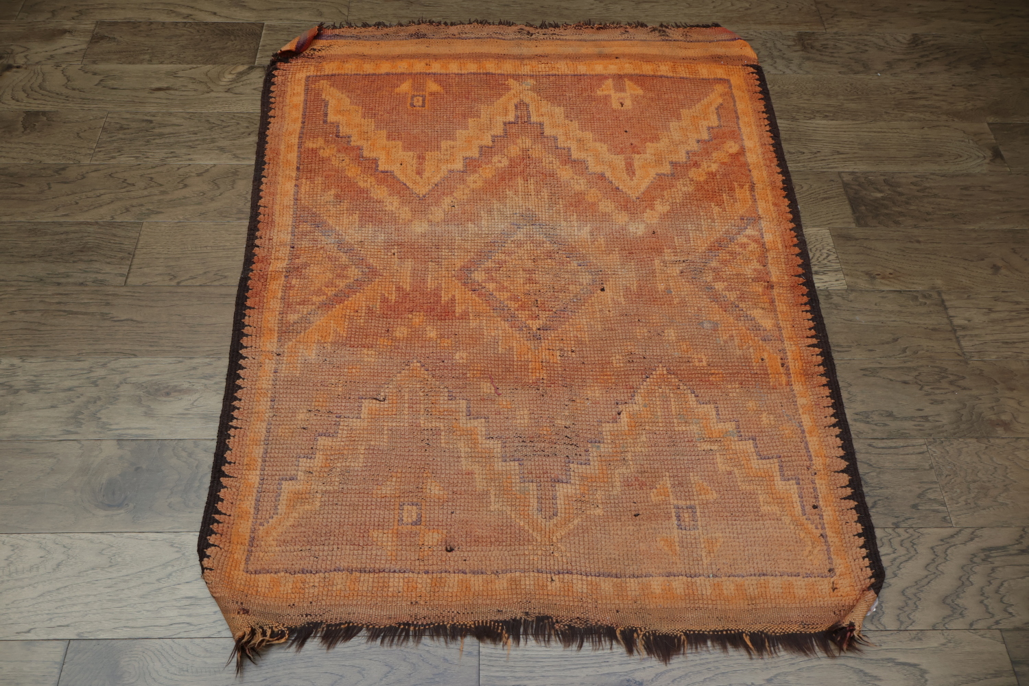 Antique 100% Vegetable Dye Moroccan Oriental Area Rug 4x5