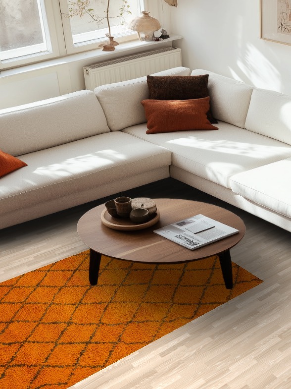 All-Over Trellis Moroccan Oriental Area Rug 4x7