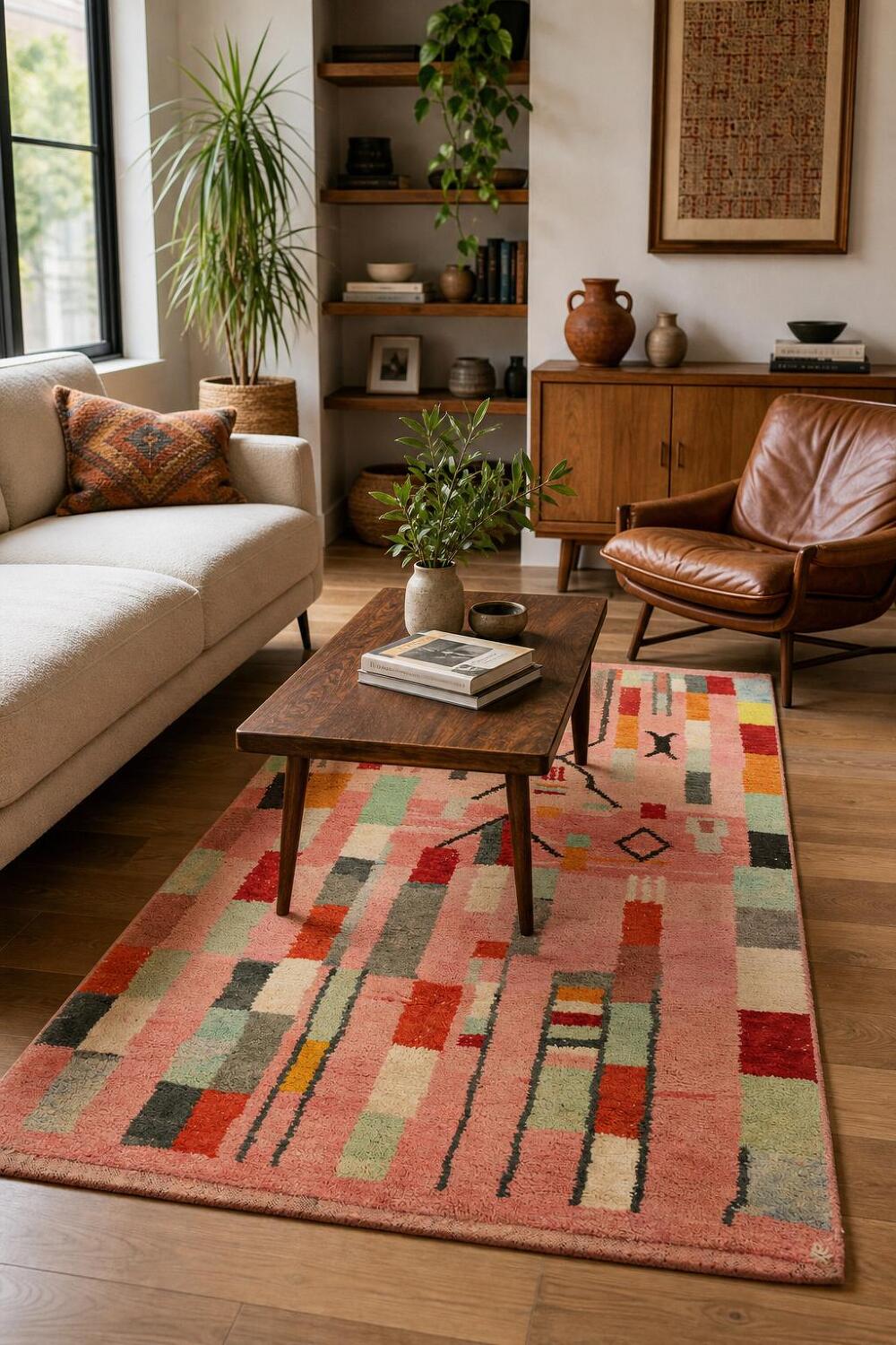 Tribal Moroccan Oriental Area Rug 5x8