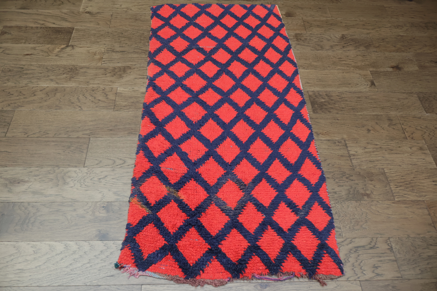 Checkered Tribal Moroccan Oriental Area Rug 3x6