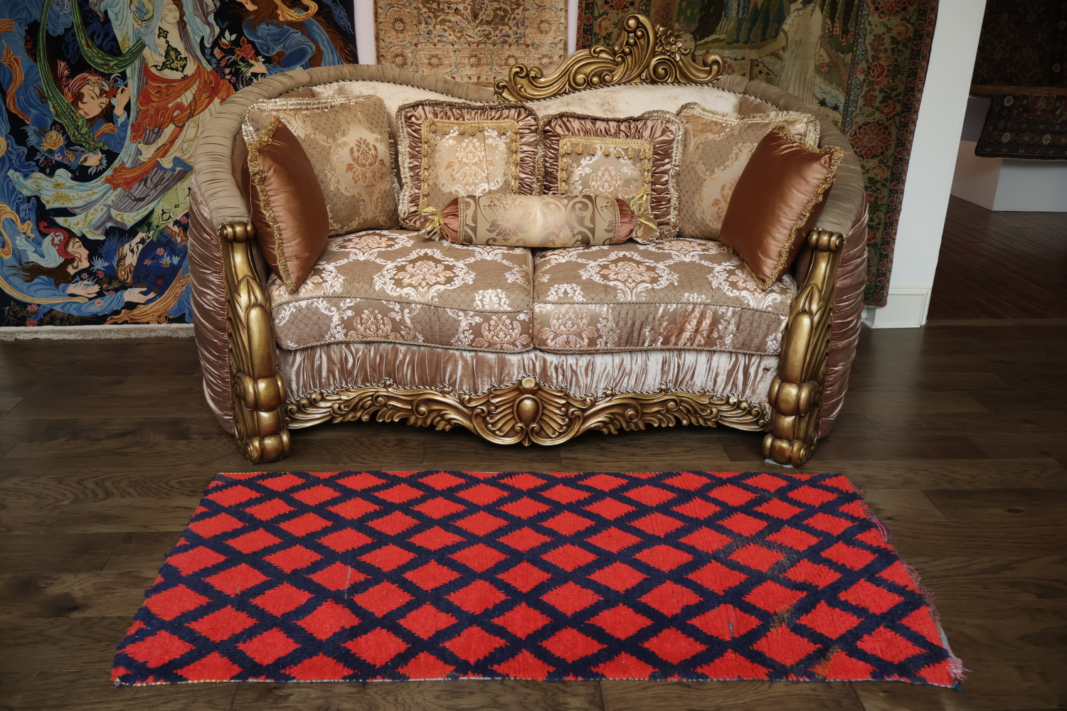 Checkered Tribal Moroccan Oriental Area Rug 3x6