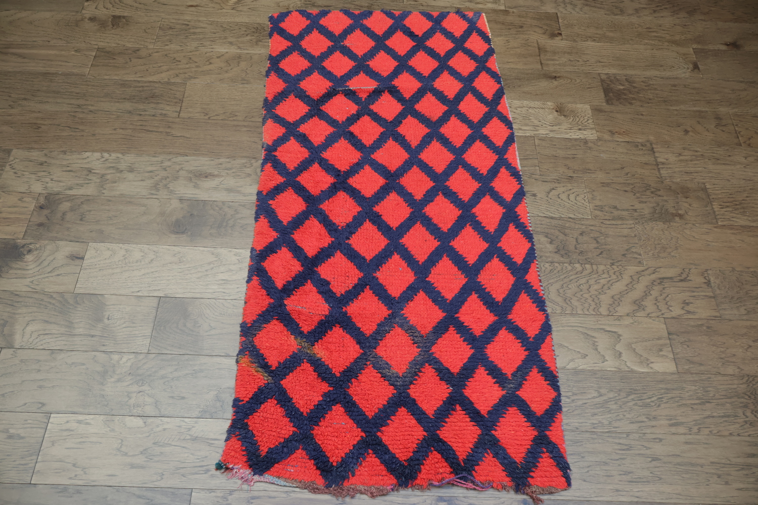 Checkered Tribal Moroccan Oriental Area Rug 3x6