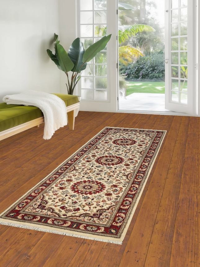 Vegetable Dye Floral Royal Tabriz Oriental Runner Rug 3x8